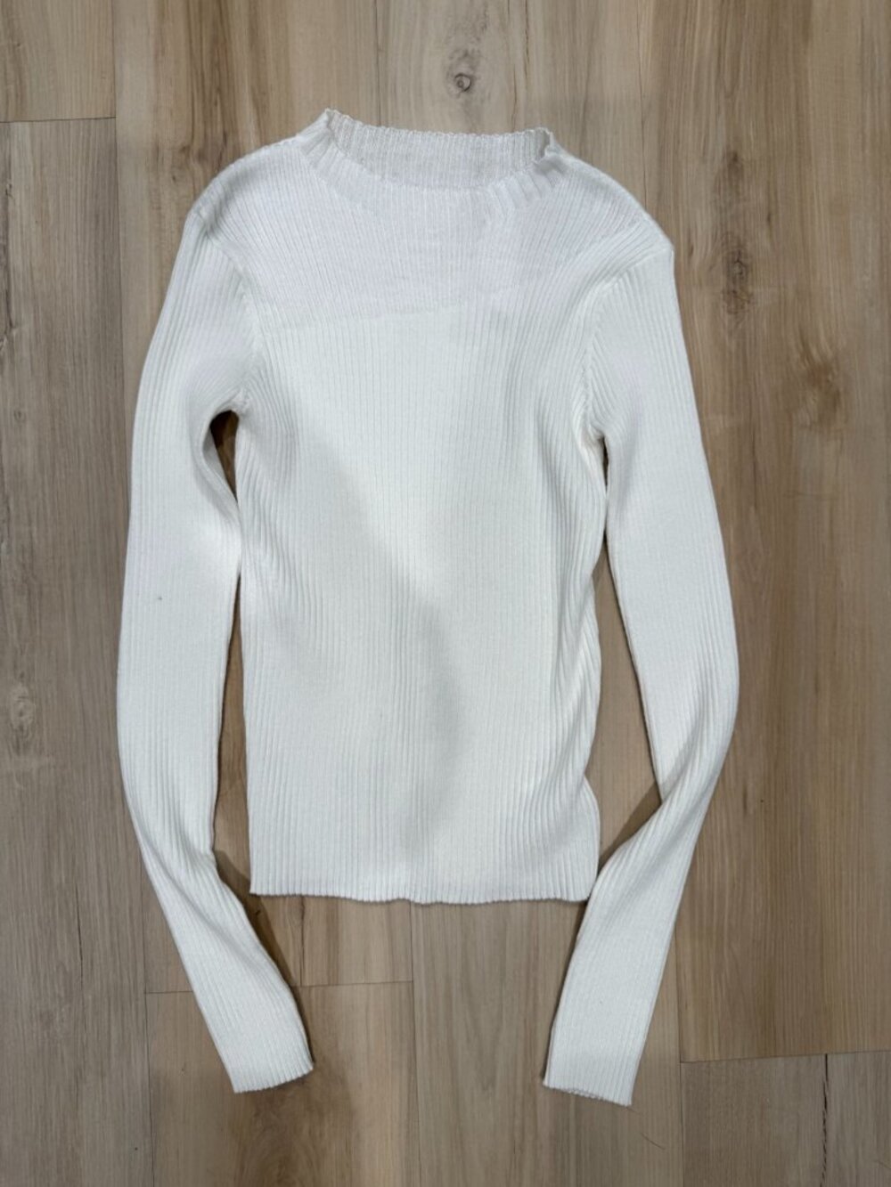 COMENSE Ribbed Sweater | Size Small | Ivory